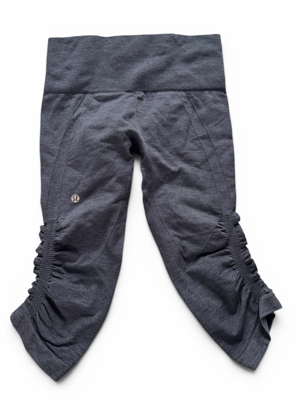 lululemon athletica Charcoal Gray Ruched Capri Leggings